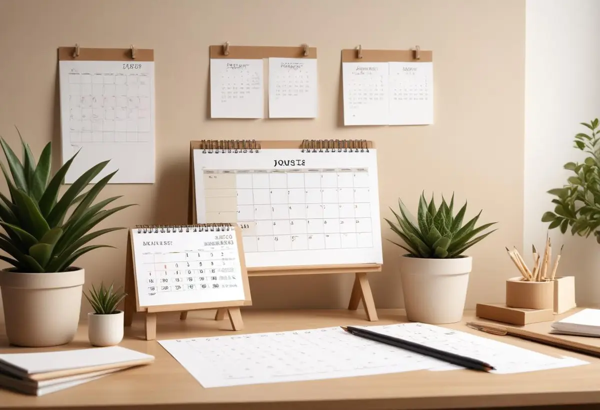 Planera din tid smart med kalender 2025 illustration